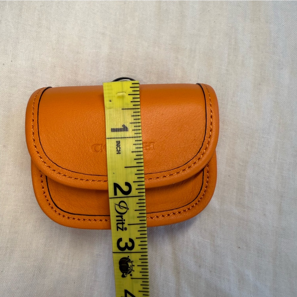 ๐๐๐WEEKEND SALE๐๐๐Coach Orange Leather Mini Pouch - Picture 6 of 7